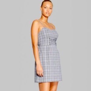NWT Plaid Black and White mini Dress